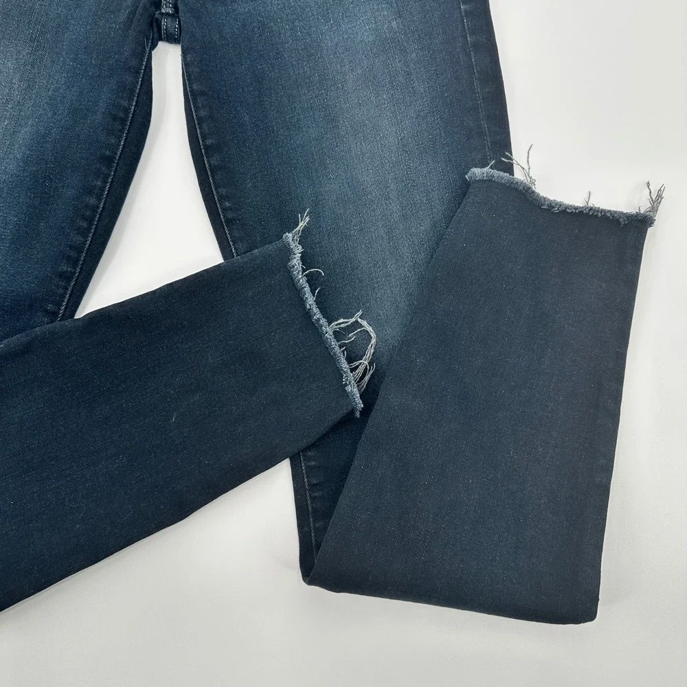 MOTHER The Looker Ankle Fray Denim Jeans Coffee Tea or‎ Me Wash Size 25